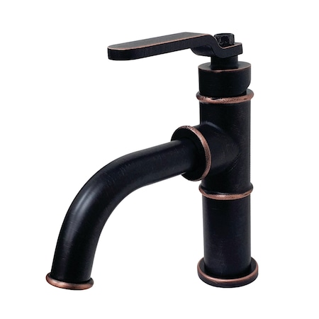 Kingston Brass KS282KLNB Single-Handle Bathroom Faucet with Push Pop-Up, Naples Bronze KS282KLNB
